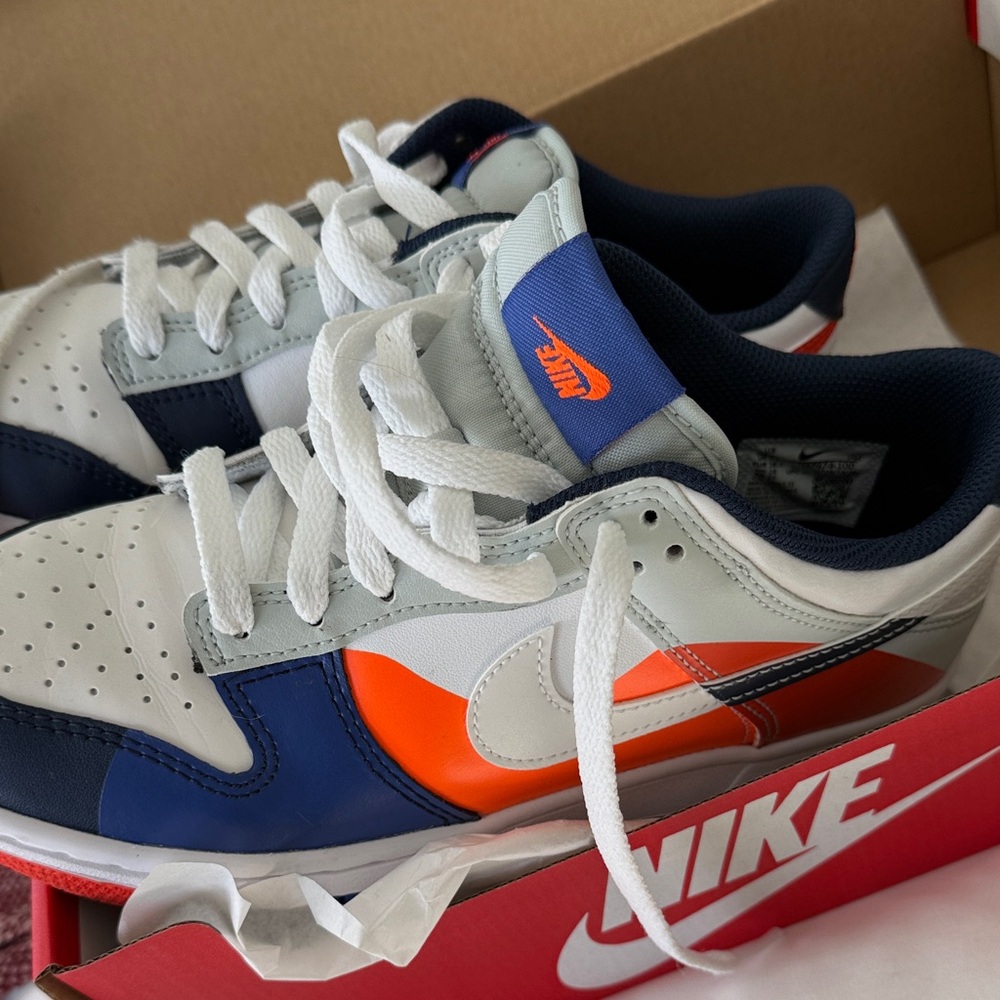 Nike White and Black Branded Shoe Label Close-Up